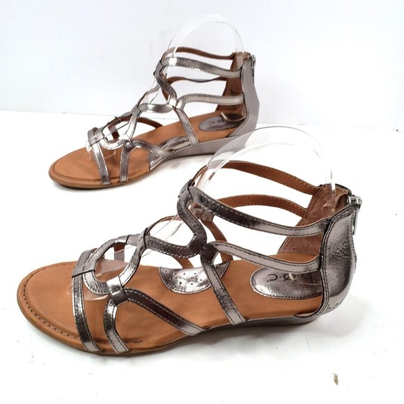 b.o.c. Shoes Born Of Concept Gladiator Sandals Size 7 Metallic Flat